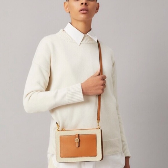 🌸 Tory Burch Walker Canvas Double-Zip Crossbody Bag – Like New! 🌸 - Picture 5 of 12